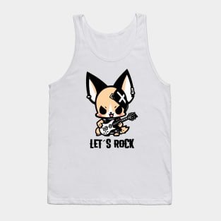 Let´s Rock // Rocker Chihuahua puppy. Tank Top